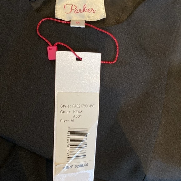 Parker Regina black sleeveless short romper medium NWT - Picture 6 of 8